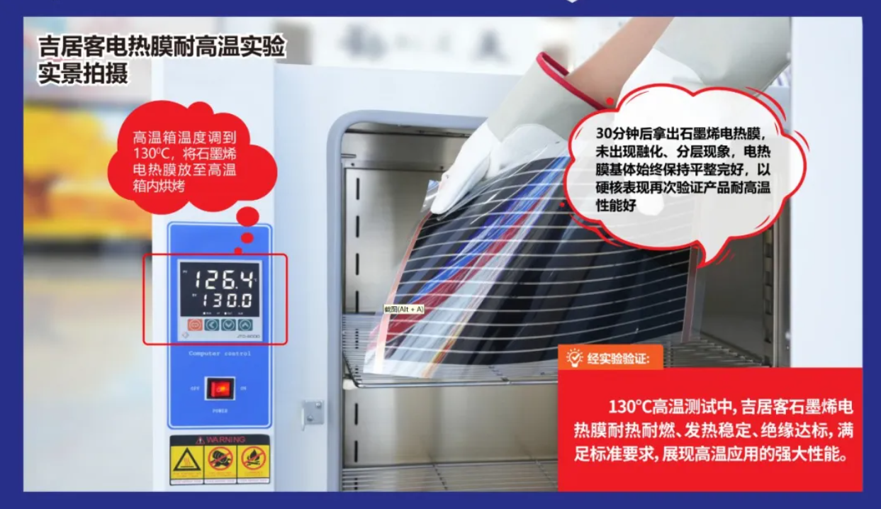 高温环境稳如泰山！吉居客石墨烯电热膜的耐用真功夫